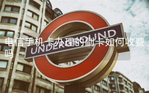 电信手机卡办理的副卡如何收费吗