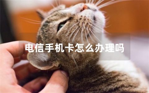 电信手机卡怎么办理吗
