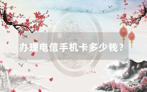 办理电信手机卡多少钱？