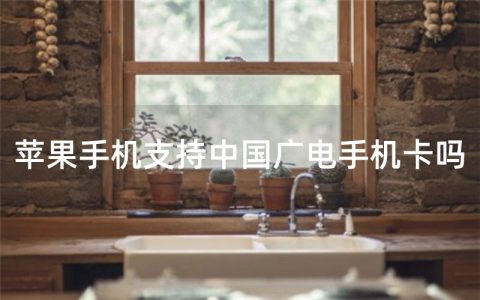 苹果手机支持中国广电手机卡吗