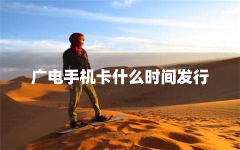 广电手机卡什么时间发行