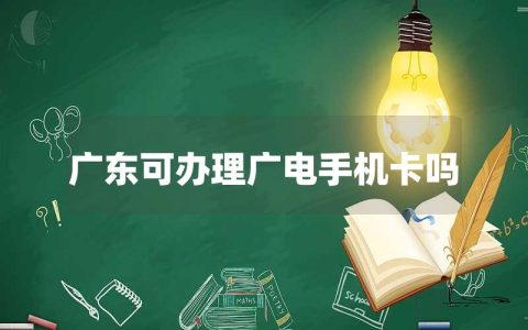 广东可办理广电手机卡吗？