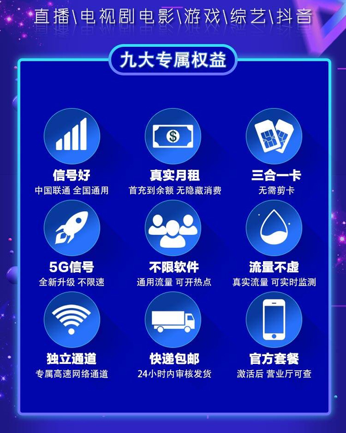 联通飞花卡：29元253GB通用流量+100分钟语音通话套餐介绍