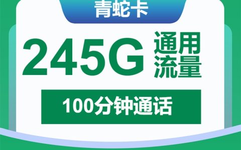 上海用户专享！移动青蛇卡39元享245GB流量+100分钟通话｜超值升级套餐｜限时1年｜手慢无