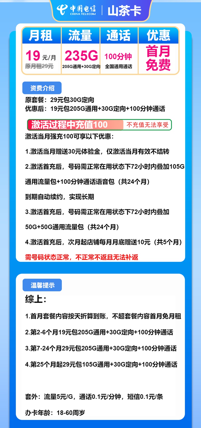 电信山茶卡